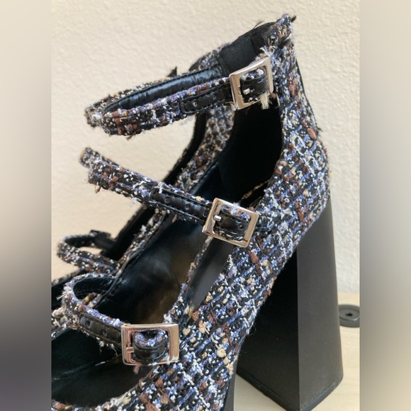 Mix No. 6 Tweed Multi-Color Platform Shoes - Picture 7 of 11